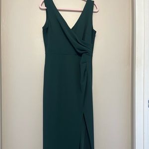 Evening cocktail long dress with side split
